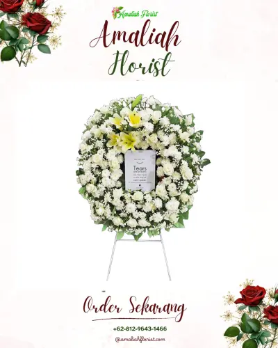 Krans Bunga Duka Cita di Sukadana
